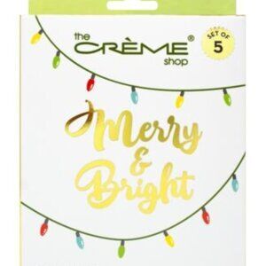 The Crème Shop Merry & Bright Sheet Mask NIB 5-Pk.